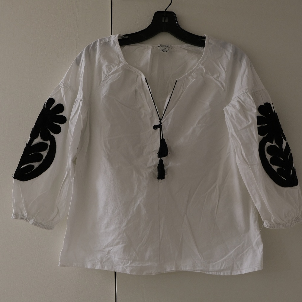 Jcrew cute top - white, XS, women